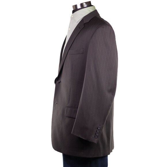 mens Brown Striped JOSEPH & FEISS blazer jacket sport suit coat classic fit 44R - Picture 4 of 11